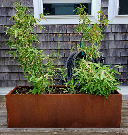 steel planter pot