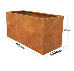 corten steel planter pot