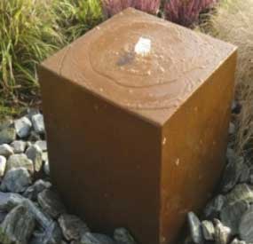 corten steel water feature