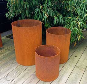 corten Steel planter pot