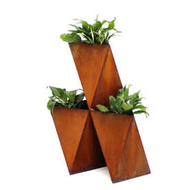 corten steel planter pot