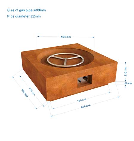 AHL CORTEN Wood Burning Fire Pit