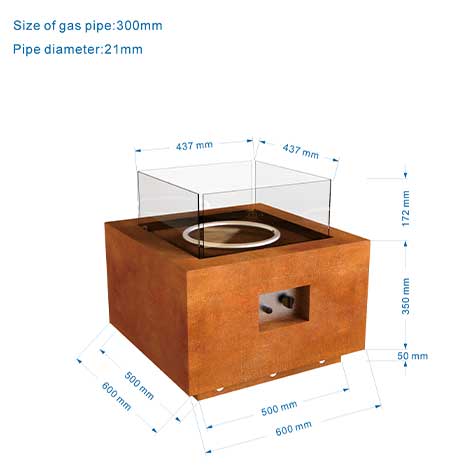 AHL CORTEN Wood Burning Fire Pit