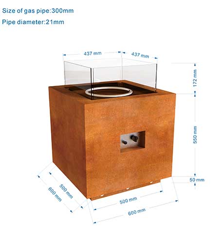 AHL CORTEN Wood Burning Fire Pit