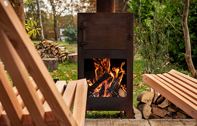 corten steel fire pit