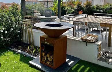 corten steel bbq grill