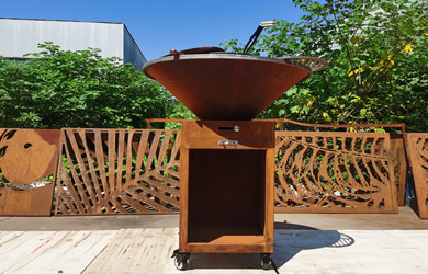 corten steel bbq grill