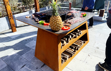 corten steel bbq grill