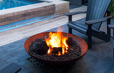 corten steel fire pit bowl