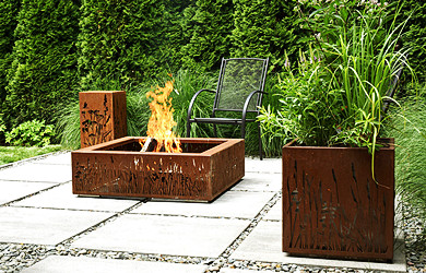 corten steel fire pit