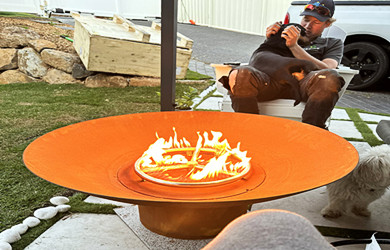 corten steel fire pit bowl