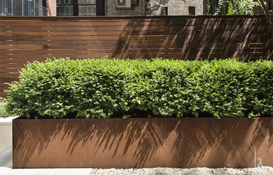 corten steel planter