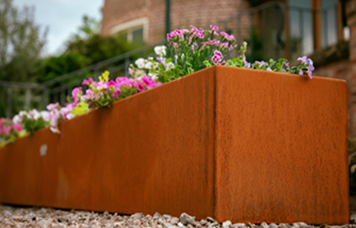 corten steel planter