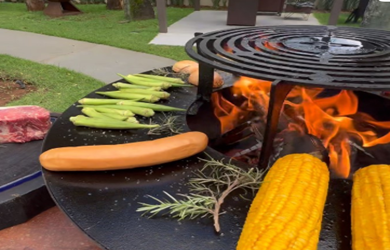 corten steel BBQ grill