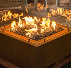 Corten Gas Fire Pit