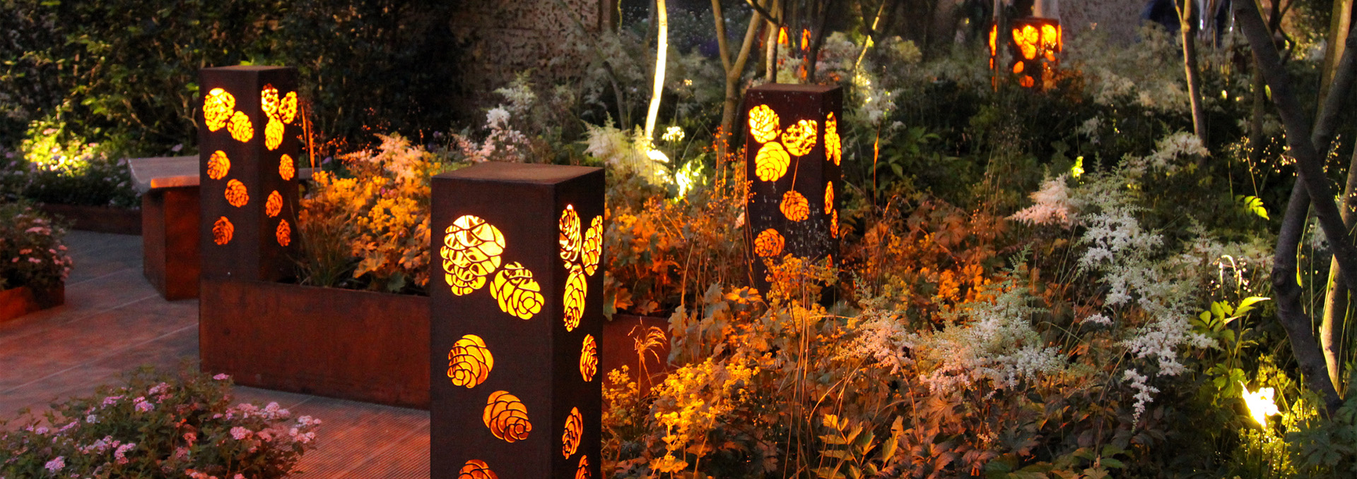 Corten Steel Garden Lights