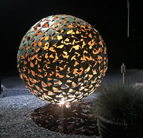 corten steel lighting