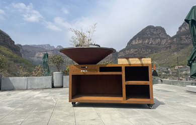 corten steel bbq grill