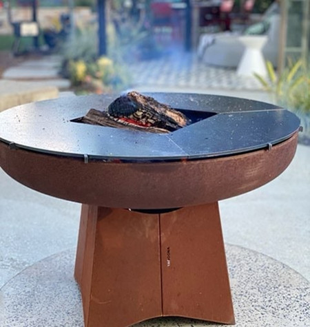 Corten Steel Grill Modern Wood Burning