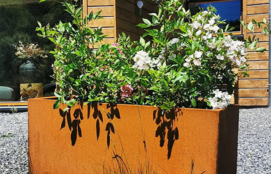 corten steel planter