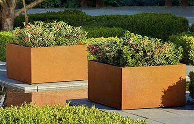 corten steel planter