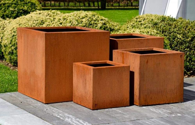 corten steel planter