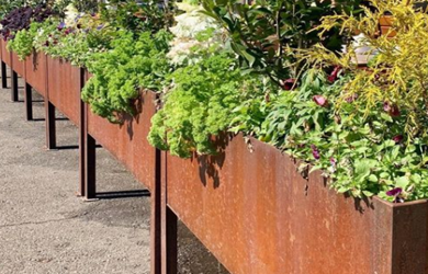 corten steel planter