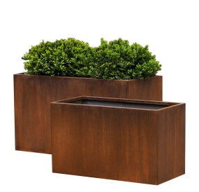 Corten steel flower planter pot combination type