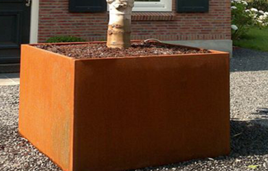 corten steel planter