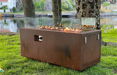 AHL CORTEN gas fire pit