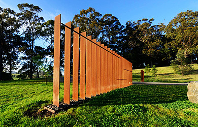 corten steel screen fence 