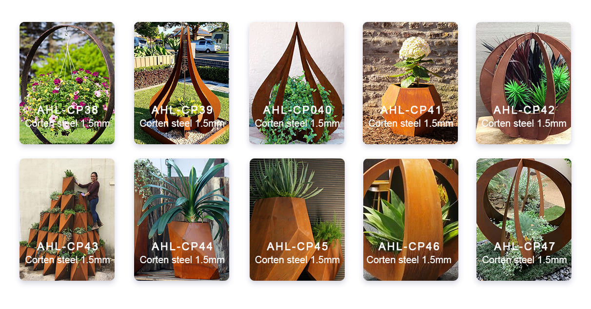 corten steel planters