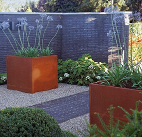 corten Steel planter pot