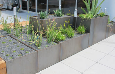 corten steel planter