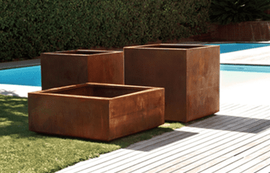 corten steel planter