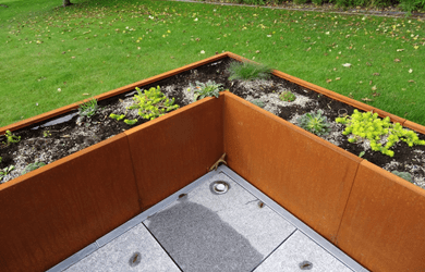 corten steel planter