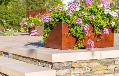 corten steel planter