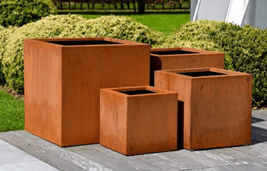 corten steel planter