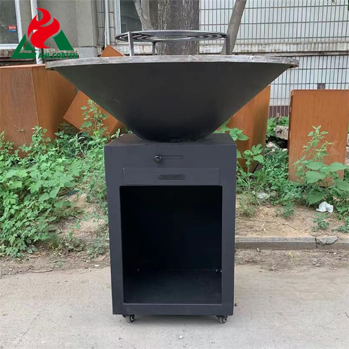 City corten steel BBQ grill korean barbecue near me