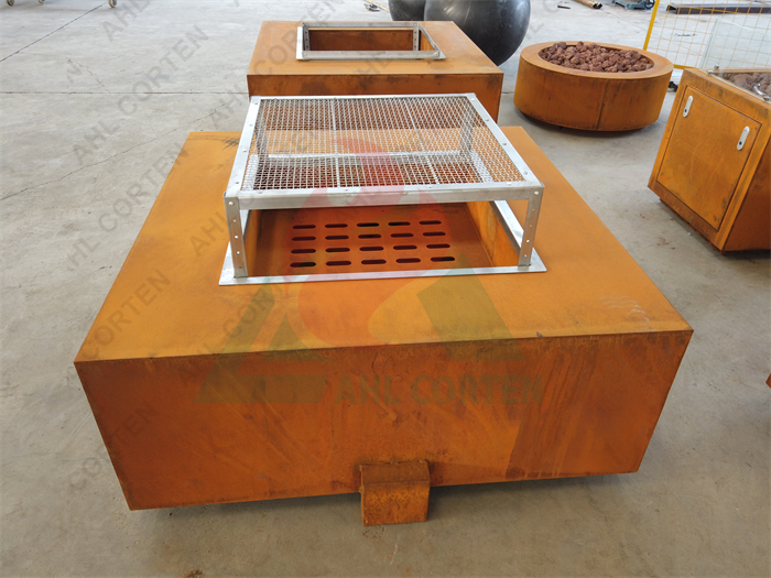 Steel Fire Pit With A Variety Of Uses