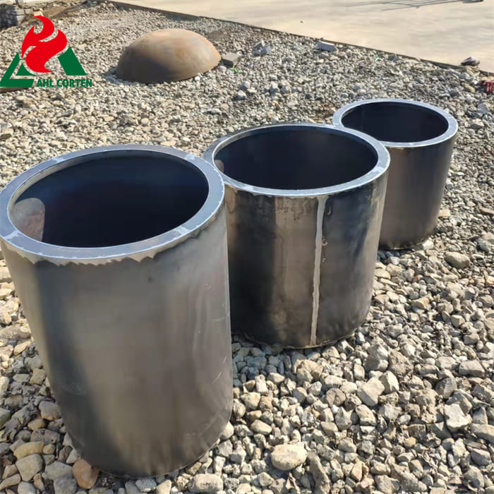 Artistic Outdoor Corten Steel Planter Pot