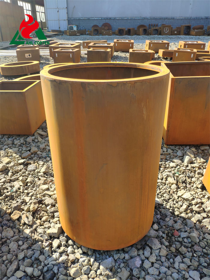 Overlength Use Period of Corten Steel Flower Pot