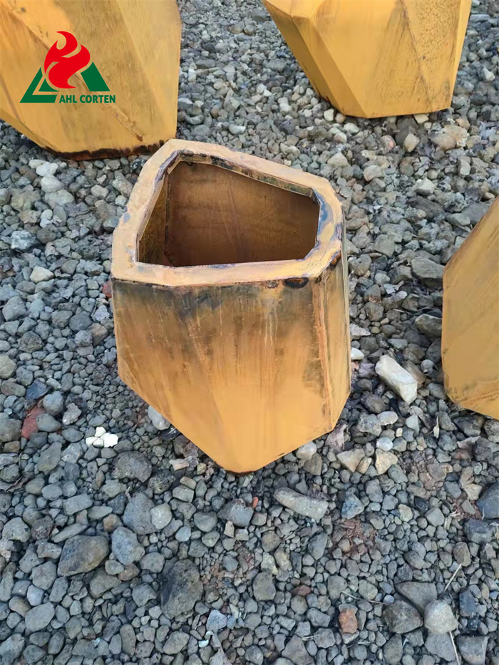 Large Outdoor Corten Steel Flower Pot