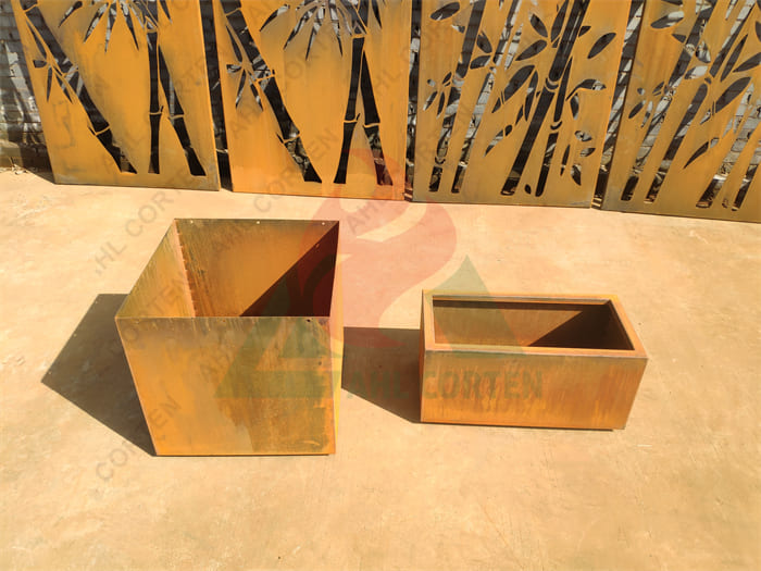 Simple But Full Of Design Corten Steel Planter