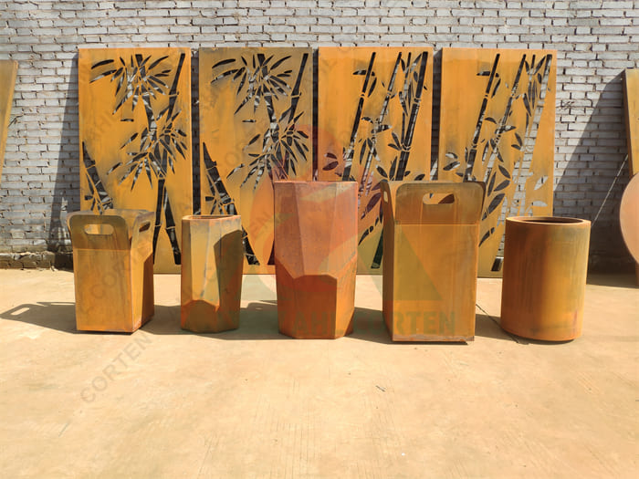 Simple But Full Of Design Corten Steel Planter