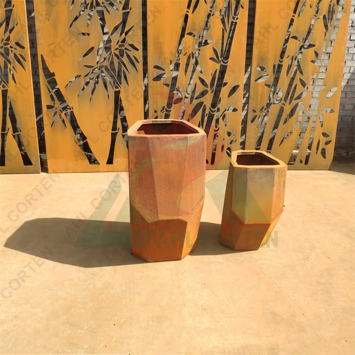 High Weathering Resistance Of Corten Steel Planter