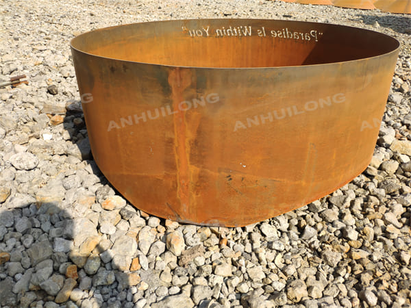 Rust-like Color Vintage Corten Steel Fire Pit For Outdoor Or Indoor