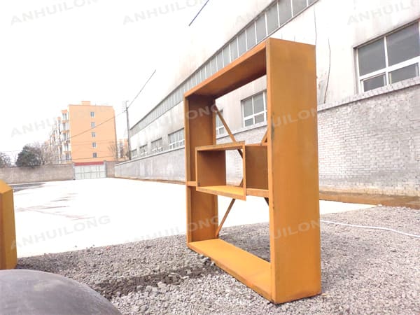 AHL Corten High quality outdoor corten steel BBQ wood storage for home garden