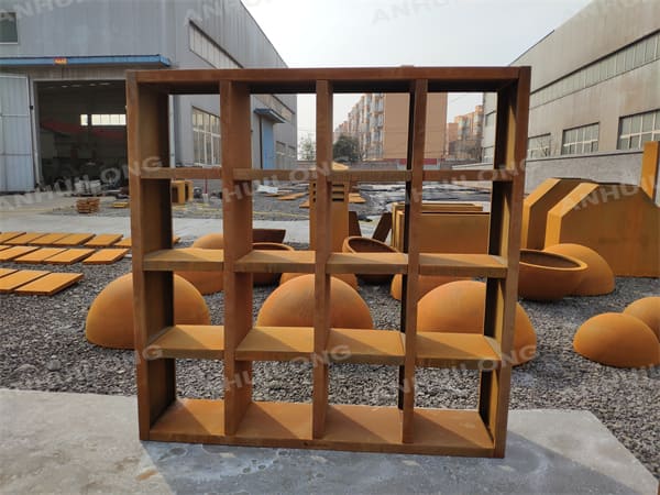 Maintenance-free corten steel wood storage For Sale