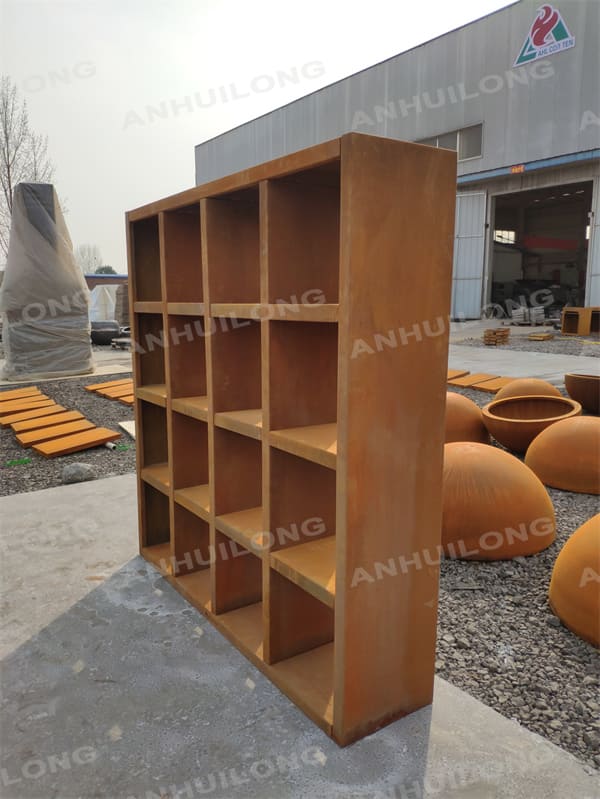 AHL CORTEN No maintenance Corten steel wood storage For Holiday Village